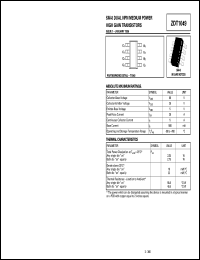 datasheet for ZDT1049 by Zetex Semiconductor