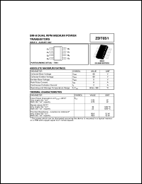 datasheet for ZDT651 by Zetex Semiconductor