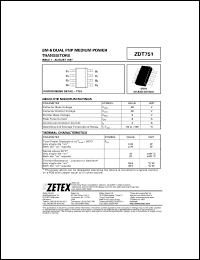 datasheet for ZDT751 by Zetex Semiconductor