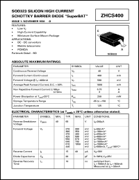datasheet for ZHCS400 by Zetex Semiconductor