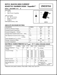 datasheet for ZHCS756 by Zetex Semiconductor