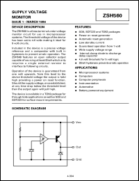 datasheet for ZSH560C by Zetex Semiconductor