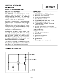 datasheet for ZSM330C by Zetex Semiconductor