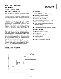 datasheet for ZSM380N8 by Zetex Semiconductor