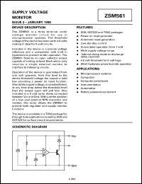 datasheet for ZSM561G by Zetex Semiconductor