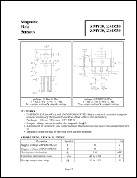 datasheet for ZMY20TA by Zetex Semiconductor