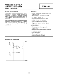 datasheet for ZRA245N803 by Zetex Semiconductor