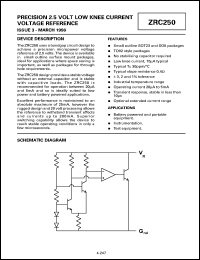 datasheet for ZRC250Y01 by Zetex Semiconductor