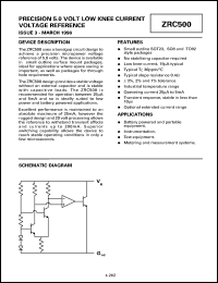 datasheet for ZRC500A02 by Zetex Semiconductor