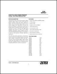 datasheet for ZSR285N8 by Zetex Semiconductor