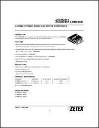 datasheet for ZXBM2001TA by Zetex Semiconductor