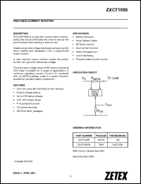 datasheet for ZXCT1009F by Zetex Semiconductor