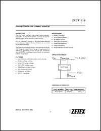 datasheet for ZXCT1010E5 by Zetex Semiconductor