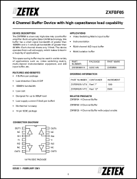 datasheet for ZXFBF05N14TA by Zetex Semiconductor