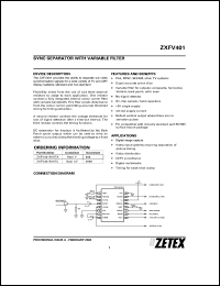 datasheet for ZXFV401N16TA by Zetex Semiconductor