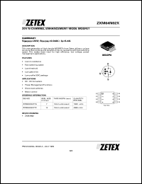 datasheet for ZXM64N02XTA by Zetex Semiconductor