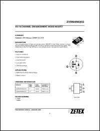 datasheet for ZXM64N035GTC by Zetex Semiconductor