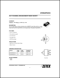 datasheet for ZXM64P035GTC by Zetex Semiconductor
