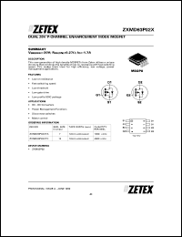 datasheet for ZXMD63P02XTC by Zetex Semiconductor
