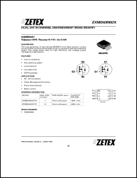 datasheet for ZXMD63N02XTA by Zetex Semiconductor