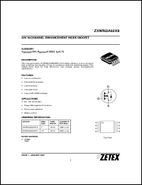 datasheet for ZXMN3A02X8TA by Zetex Semiconductor