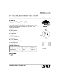 datasheet for ZXMN2A02X8TC by Zetex Semiconductor