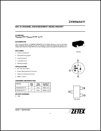 datasheet for ZXMN6A07FTA by Zetex Semiconductor