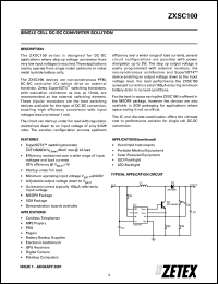datasheet for ZXSC100X8 by Zetex Semiconductor
