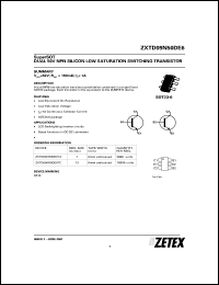 datasheet for ZXTD09N50DE6TA by Zetex Semiconductor