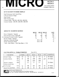 datasheet for MO139C by 