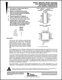 datasheet for SN54221J by Texas Instruments