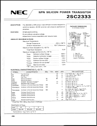 datasheet for 2SC2333 by NEC Electronics Inc.