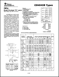 datasheet for CD4042BDW by Texas Instruments