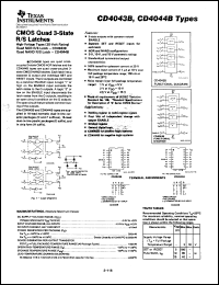 datasheet for CD4043BDWR by Texas Instruments