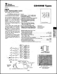 datasheet for CD4099BE by Texas Instruments