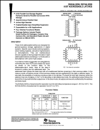 datasheet for SN54ALS259J by Texas Instruments