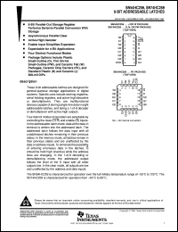 datasheet for SN54HC259J by Texas Instruments