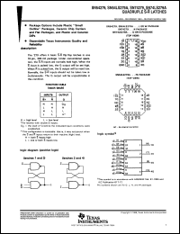 datasheet for SN54LS279AJ by Texas Instruments