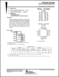 datasheet for SN54LS396J by Texas Instruments