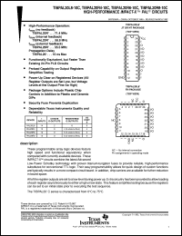 datasheet for TIBPAL20L8-10CNT by Texas Instruments