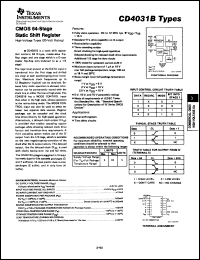 datasheet for CD4031BE by Texas Instruments