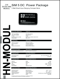 datasheet for SIM5-2405S by 