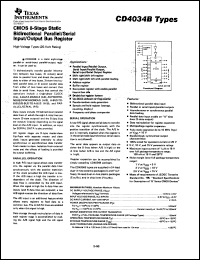 datasheet for CD4034BE by Texas Instruments