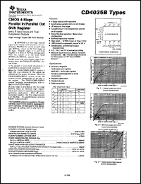 datasheet for CD4035BE by Texas Instruments