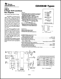 datasheet for CD4094BE by Texas Instruments