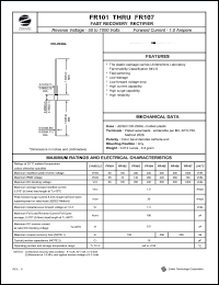 datasheet for FR101 by 