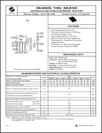 datasheet for KBJ602G by 