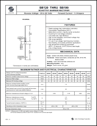 datasheet for SB190 by 