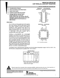 datasheet for SN54HC165J by Texas Instruments