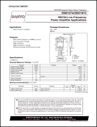 datasheet for 2SD1913 by SANYO Electric Co., Ltd.